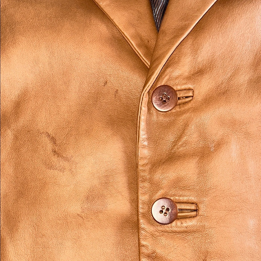 Giorgio Brutini Men's Brown Leather Blazer Jacket - Picture 4 of 16